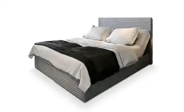 MASSENO Boxbett mit Bettkasten Milara 160x200 cm Hellgrau