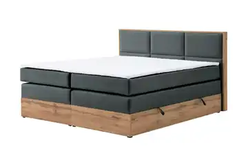 Boxspringbett mit Bettkasten Vancouver Anthrazit, Eiche (Nachbildung) 180x200 cm