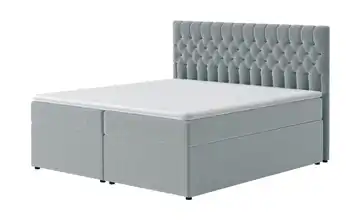 Boxbett mit Bettkasten Belek Silbergrau 160 cm 7 cm