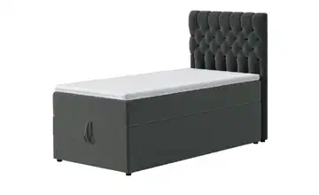 Boxbett mit Bettkasten Belek Anthrazit 100 cm 4 cm