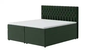 Boxbett mit Bettkasten Belek Dunkelgrün 120 cm 4 cm