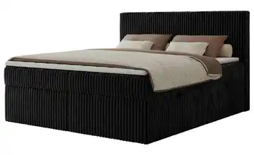 Boxbett mit Bettkasten Tiliano 140x200 cm H3 Schwarz