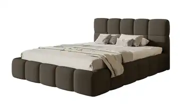 Selsey Polsterbett mit Bettkasten Cloudy Bouclé mit Bettkasten Braun 160x200 cm