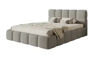 Selsey Polsterbett mit Bettkasten Cloudy Bouclé mit Bettkasten Grau 140x200 cm