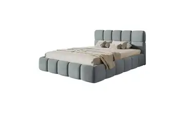 Selsey Polsterbett mit Bettkasten Cloudy Velours mit Bettkasten Grau 180x200 cm