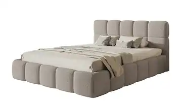 Selsey Polsterbett mit Bettkasten Cloudy Bouclé mit Bettkasten Hellgrau 140x200 cm