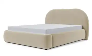 Selsey Polsterbett mit Bettkasten Ovo Velours 180x200 cm Beige