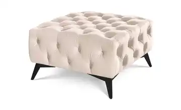 Hocker Beige Schwarz