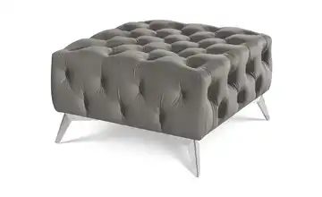 Hocker Grau verchromt