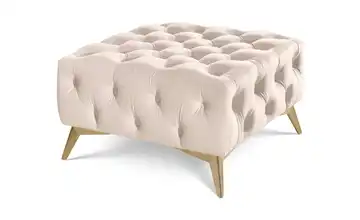 Hocker Beige Goldfarben
