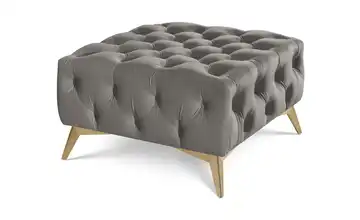 Hocker Grau Goldfarben