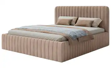 Polsterbett mit Bettkasten Saliano 180x200 cm Beige