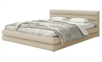 Polsterbett mit Bettkasten Alegre 160x200 cm Hellbeige Chenille