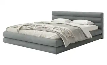 Selsey Polsterbett mit Bettkasten Alegre 160x200 cm Grau Velours