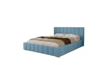 Polsterbett mit Stauraum Ayr Hellblau 200x200 cm