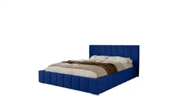 Polsterbett mit Stauraum Ayr Dunkelblau 120x200 cm