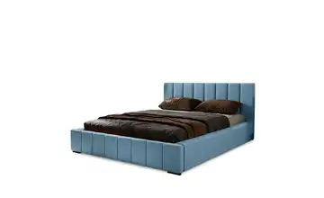 Polsterbett mit Stauraum Nelia 200x200 cm Hellblau