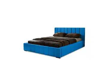 Polsterbett mit Stauraum Nelia 200x200 cm Blau