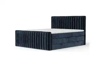 Boxspringbett mit Stauraum 164 cm 160x200 cm Marineblau