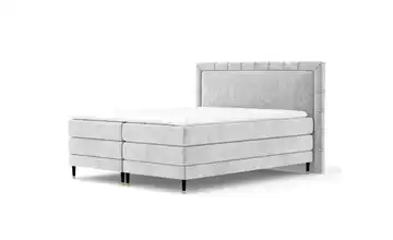 Boxspringbett 210 cm 227 cm 200x200 cm Hellgrau