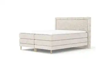 Boxspringbett 207 cm 180x200 cm Creme