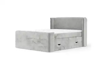 Boxspringbett mit Stauraum 158 cm 140x200 cm Hellgrau