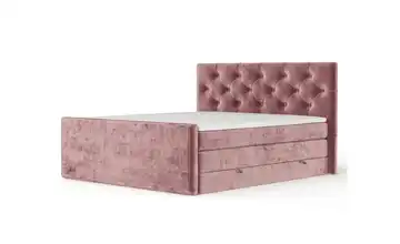 Boxspringbett mit Stauraum 222 cm 200x200 cm Rosa