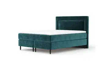 Boxspringbett 185 cm 180x200 cm Türkis/Petrol