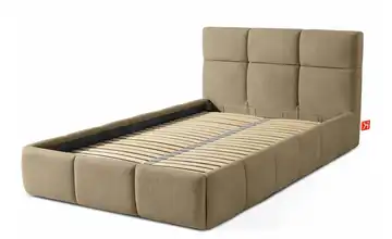 KONSIMO Polsterbett 96 cm Gelb, Beige