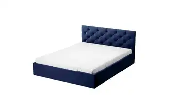 Polsterbett mit Bettkasten Sara Dunkelblau 120x200 cm