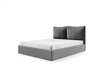 Polsterbett mit Bettkasten Glam Grau 160x200 cm