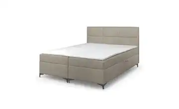 Boxbett mit Bettkasten Vaduz Dunkelbeige 180x200 cm