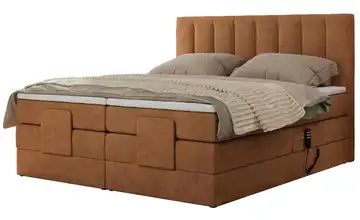 Motor Boxspringbett mit Bettkasten Comforto 140x200 cm H3 Orange