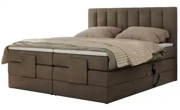 Motor Boxspringbett mit Bettkasten Comforto 140x200 cm H3 bronzefarben