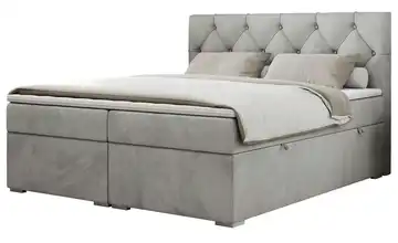 Boxbett mit Bettkasten Alda 140x200 cm H3 Silbergrau