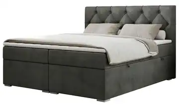Boxbett mit Bettkasten Alda 120x200 cm H3 Basaltgrau