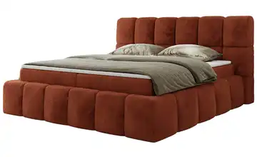 Boxbett mit Bettkasten Nira 140x200 cm H3 Dunkelorange