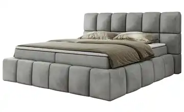Boxbett mit Bettkasten Nira 180x200 cm H3 Silbergrau