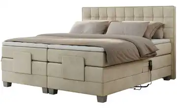 Motor Boxspringbett Elektro 140x200 cm H3 Creme