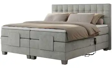 Motor Boxspringbett Elektro 140x200 cm H3 Hellgrau