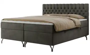 Boxbett mit Bettkasten Grimaldi 140x200 cm H4 Basaltgrau