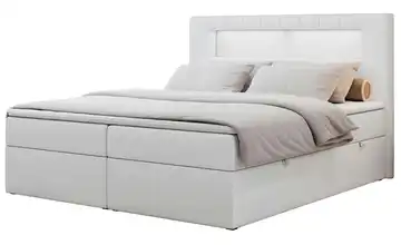 Boxbett mit Bettkasten Gold 5 160x200 cm H3 Weiß
