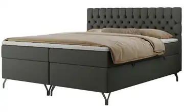 Boxbett mit Bettkasten Grimaldi 200x200 cm H3 Anthrazit