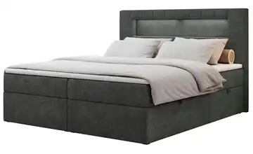 Boxbett mit Bettkasten Gold 5 160x200 cm H4 Dunkelgrau