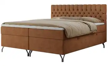 Boxbett mit Bettkasten Grimaldi 200x200 cm H3 Orange