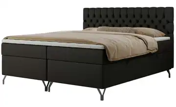 Boxbett mit Bettkasten Grimaldi 140x200 cm H4 Schwarz