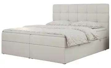 Boxbett mit Bettkasten Erni 140x200 cm H3 Weiß Kunstleder