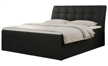Boxbett mit Bettkasten Diegos 140x200 cm H3 Schwarz Kunstleder