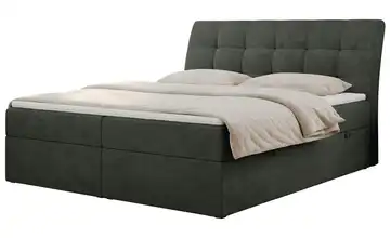 Boxbett mit Bettkasten Diegos 120x200 cm H3 Dunkelgrau Webstoff