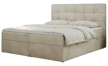 Boxbett mit Bettkasten Erni 180x200 cm H3 Creme Samt